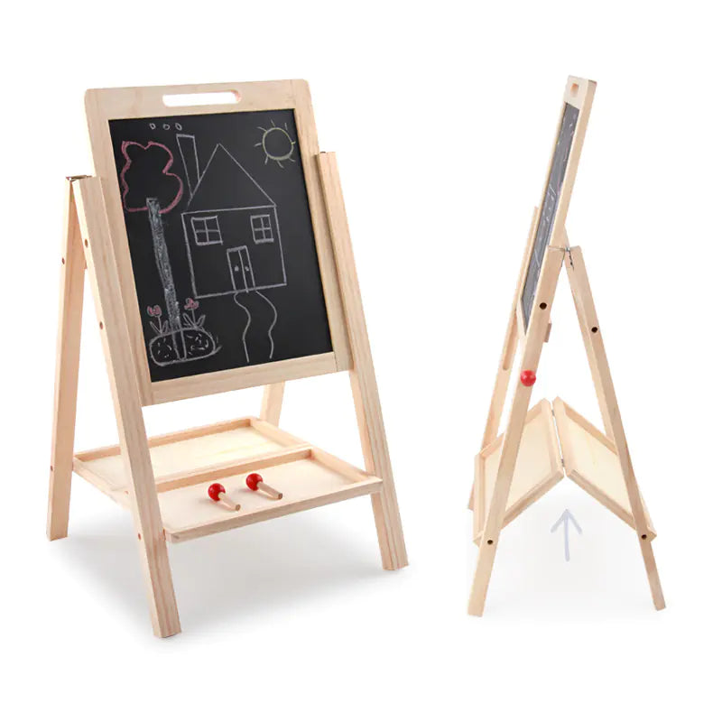 Adjustable wooden Dual-Sided Writing Board for Kids