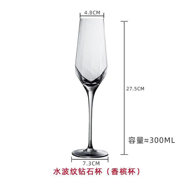 Wholesale Nordic Vintage Hammered Glass Wine Goblet