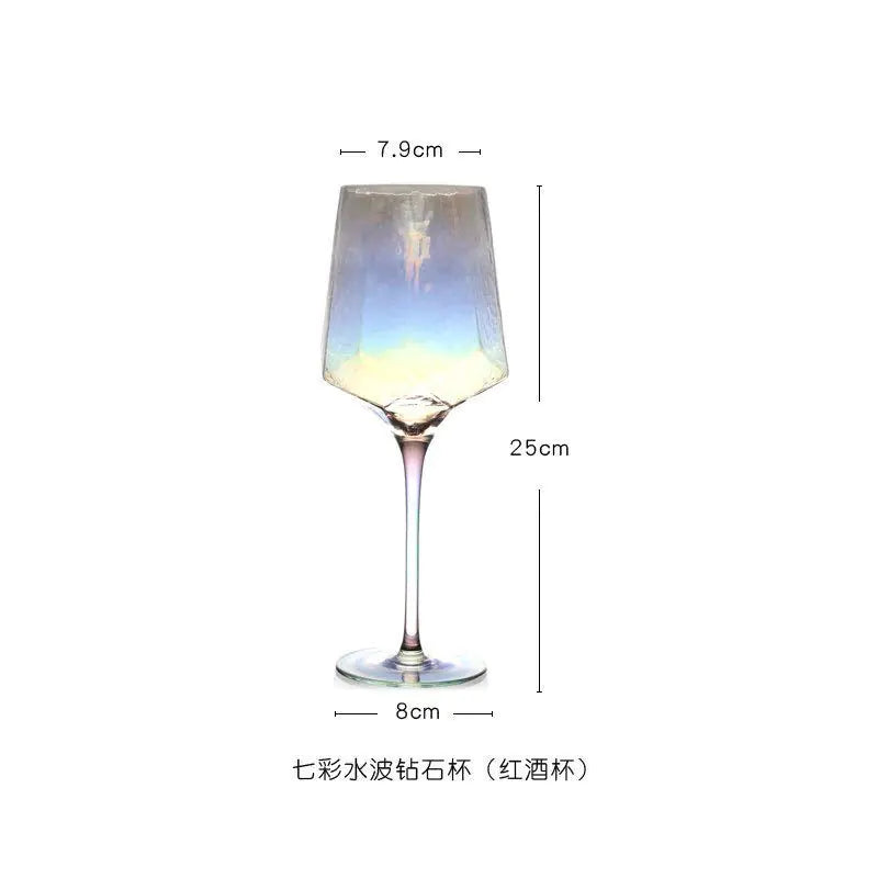 Wholesale Nordic Vintage Hammered Glass Wine Goblet