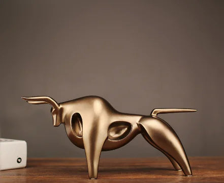 Abstract Wealth Bull Figurine