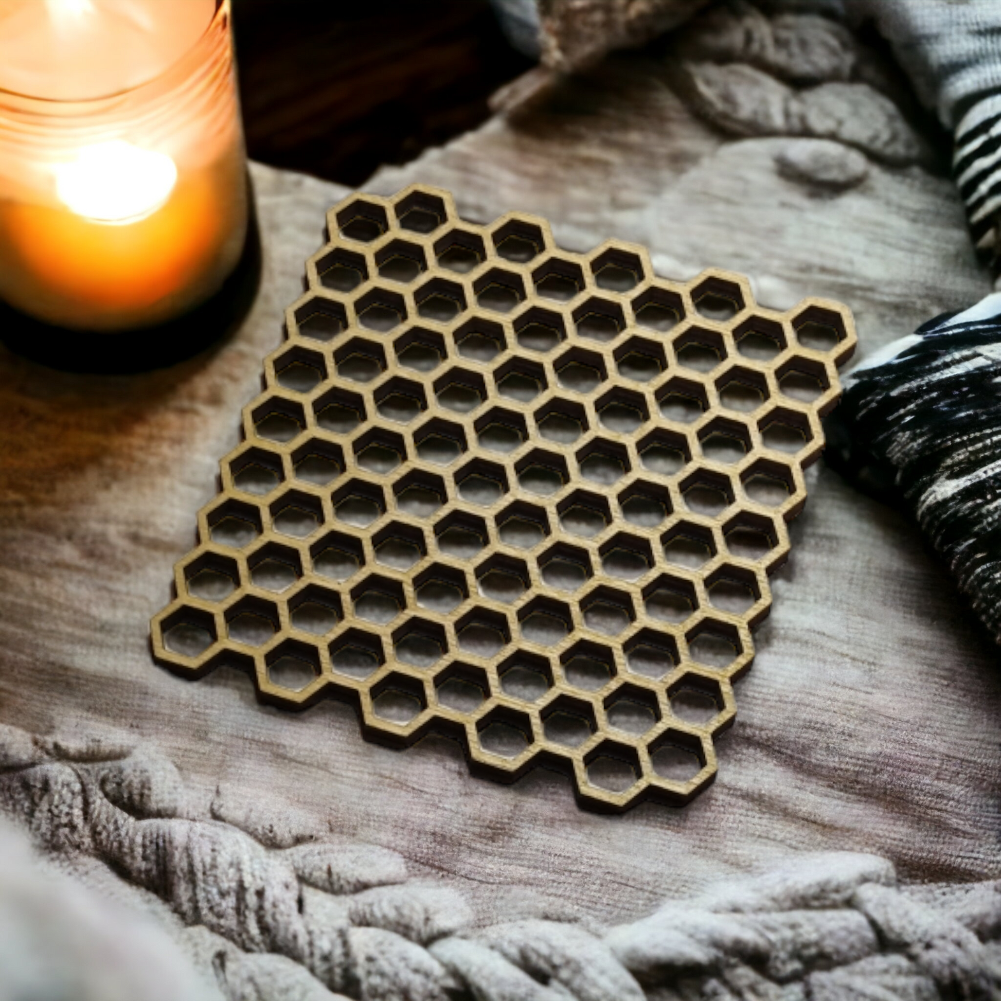 Geometric Wooden Coasters -3