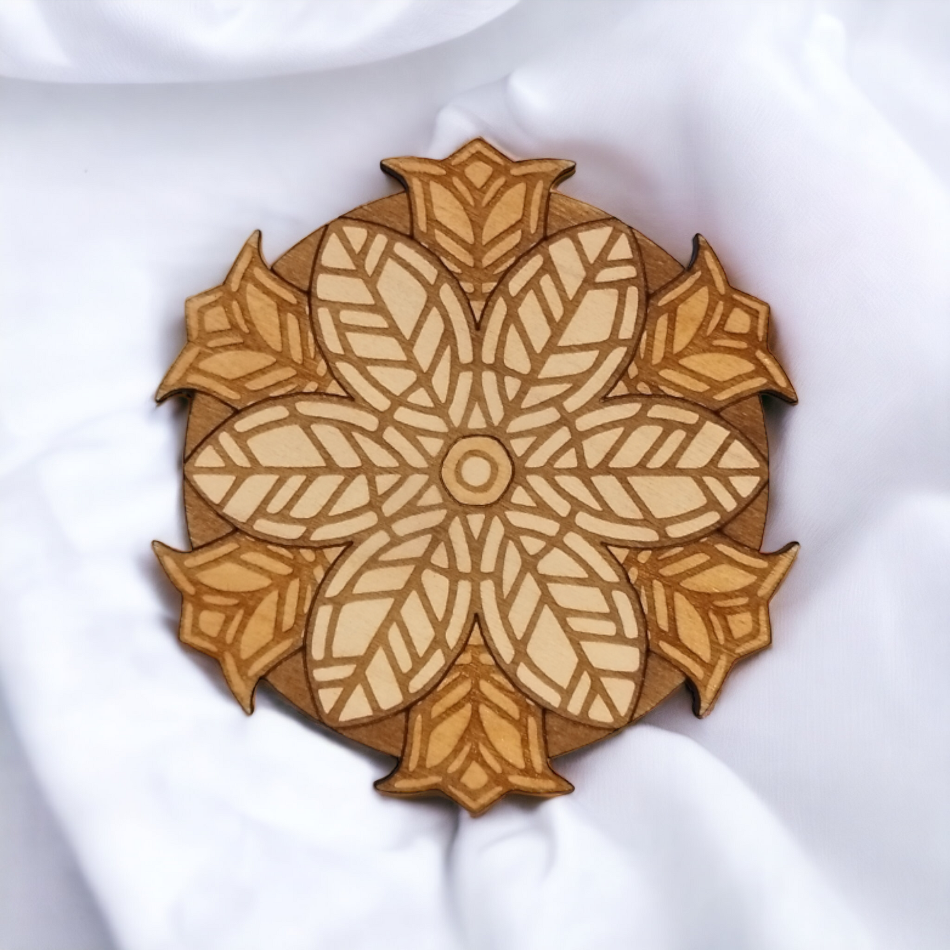 Set of 4 Mandala Wooden Coasters-1