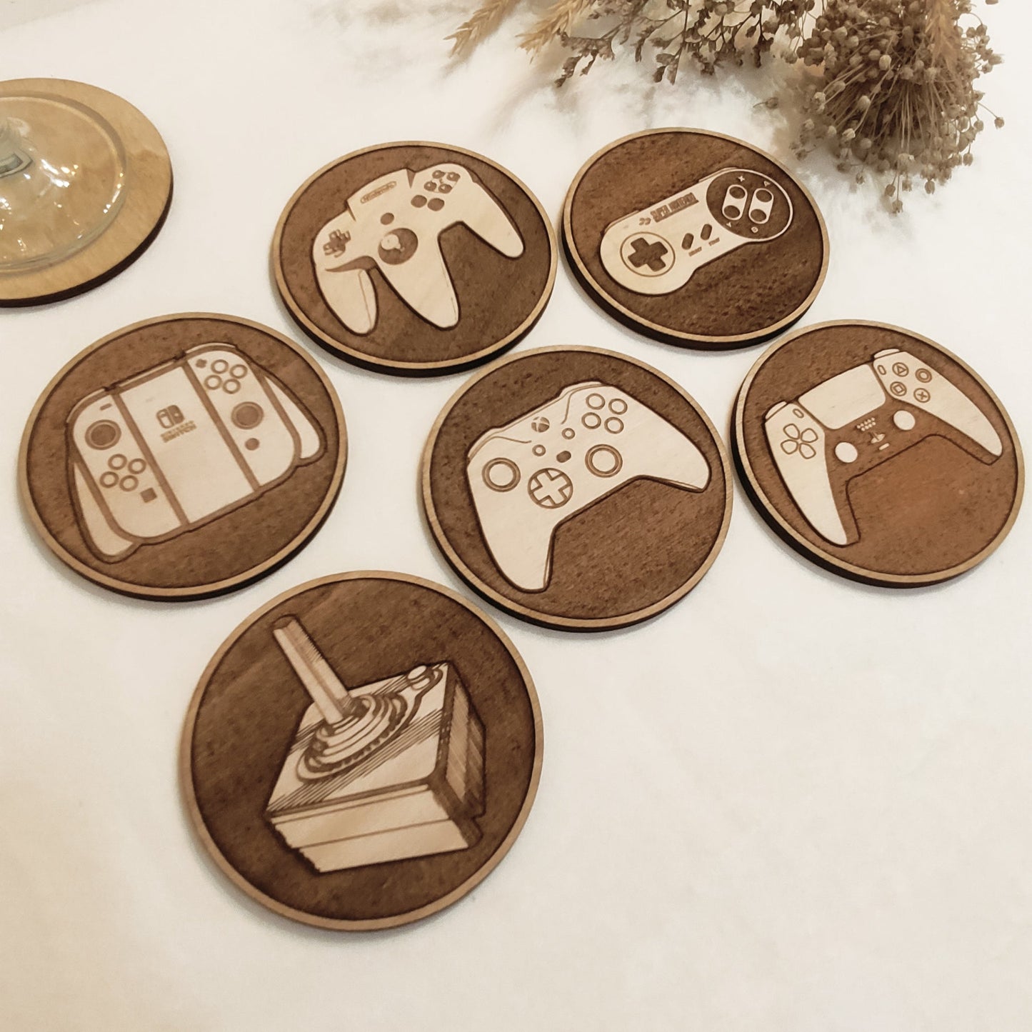 Set of 6 Videogame Wooden Coasters-1