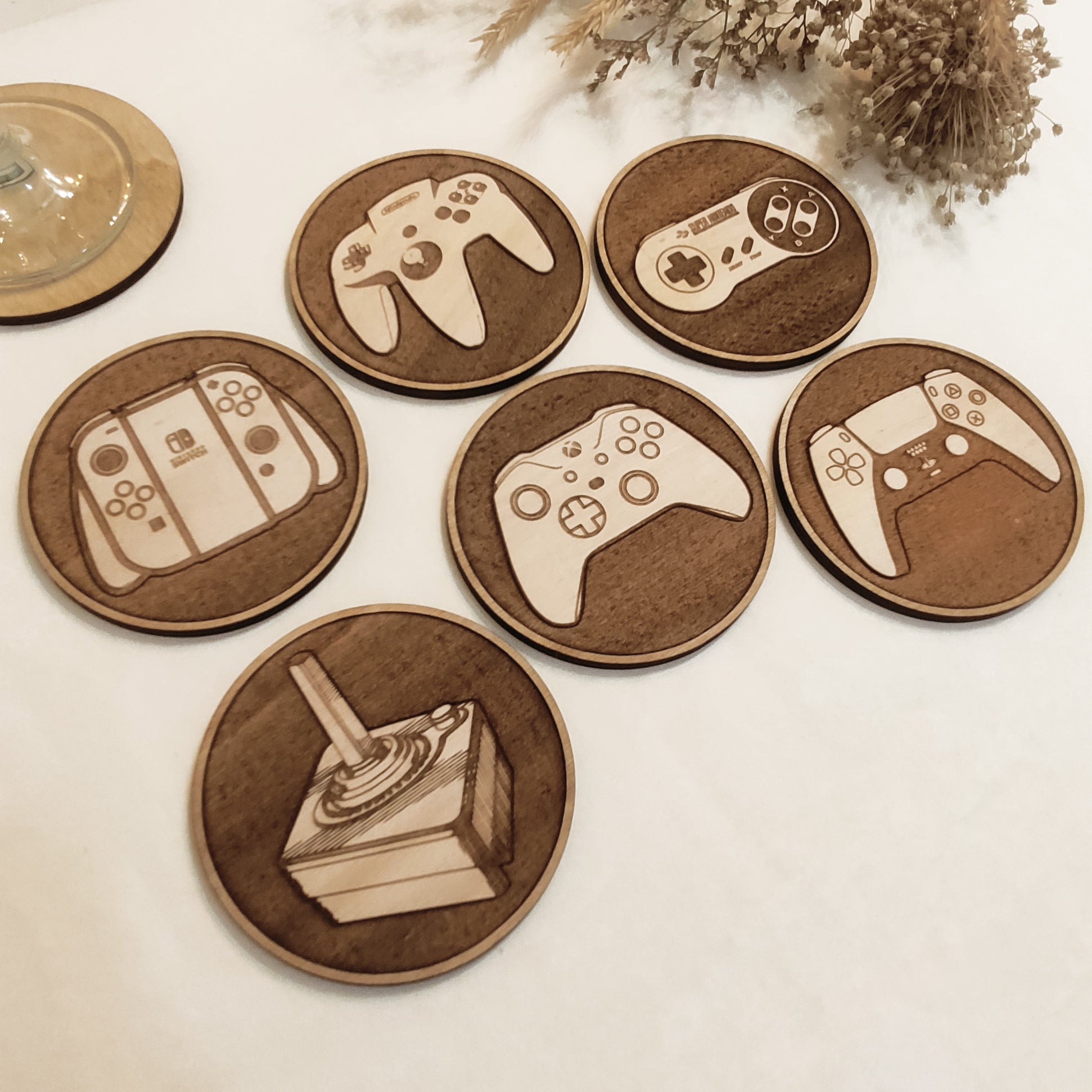 Set of 6 Videogame Wooden Coasters-1