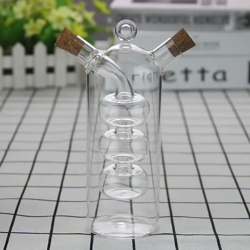 High-Temperature Glass Tea Set with Oil and Vinegar Dispenser