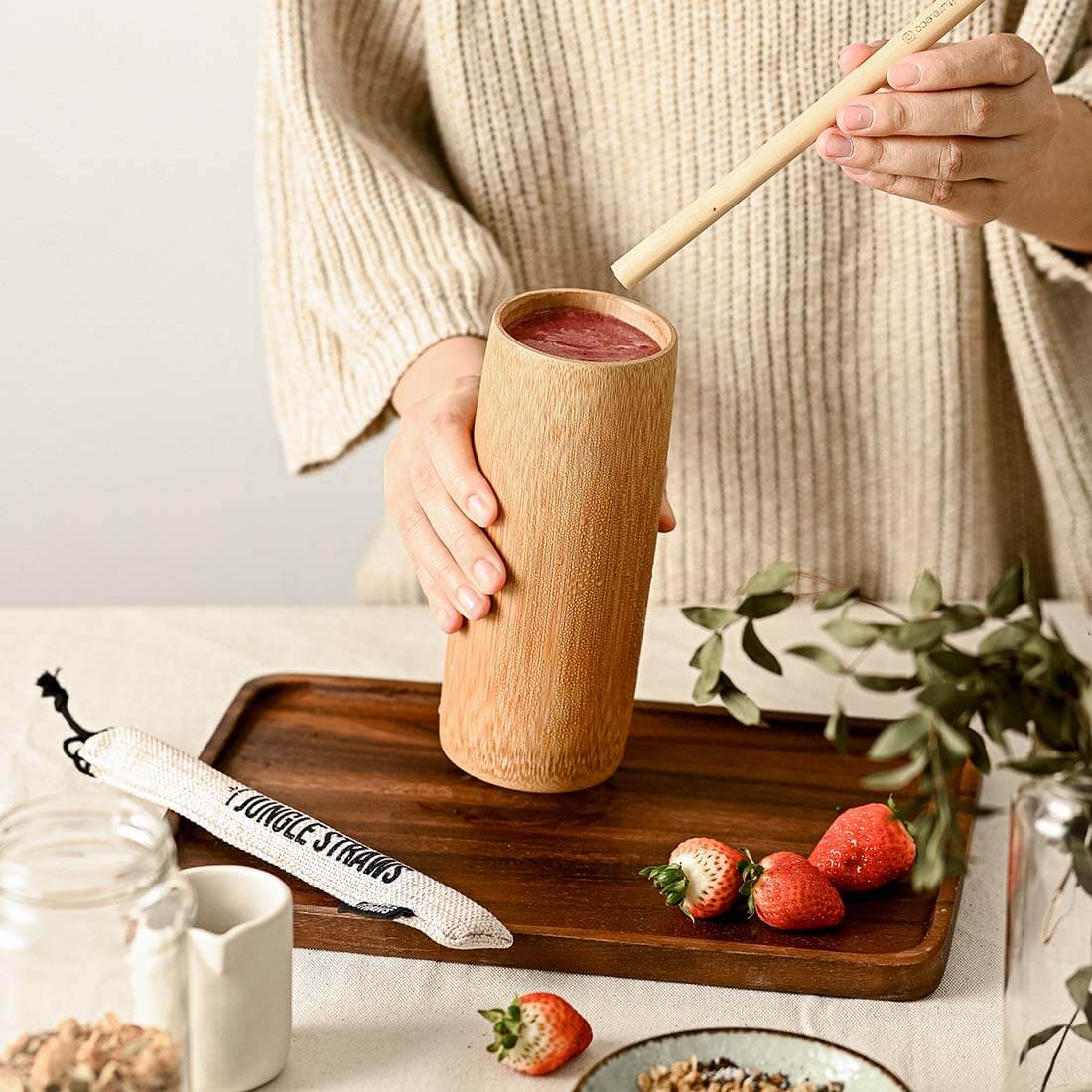 Handcrafted Bamboo Drinking Cup – Eco-Friendly & Reusable-2