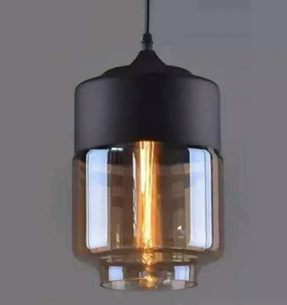 Nordic Industrial Style Glass Pendant LED Light Fixture