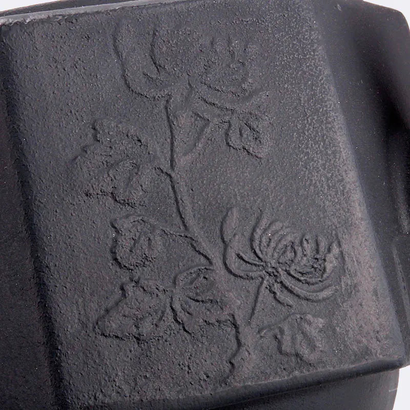 1.2L Uncoated Cast Iron Teapot with Copper Handle