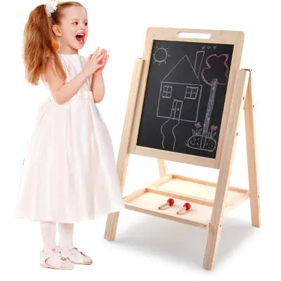 Adjustable wooden Dual-Sided Writing Board for Kids