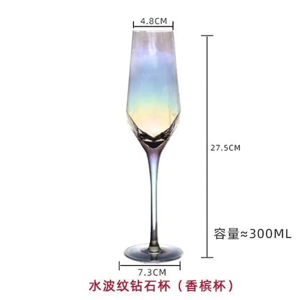 Wholesale Nordic Vintage Hammered Glass Wine Goblet